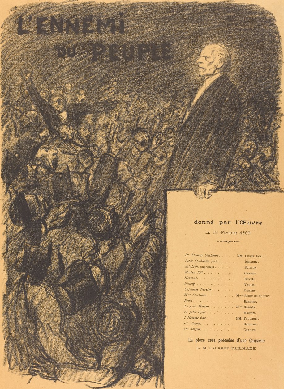 عدو الشعب 1899. بواسطة ثيوفيل الكسندر شتاينلين