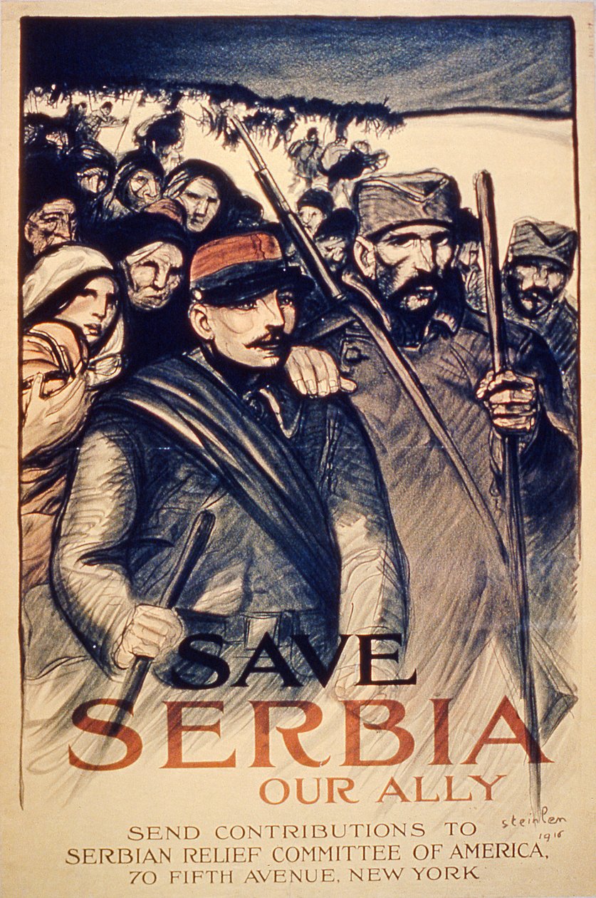 "أنقذوا صربيا حليفنا" ، ملصق ، 1915 بواسطة ثيوفيل الكسندر شتاينلين