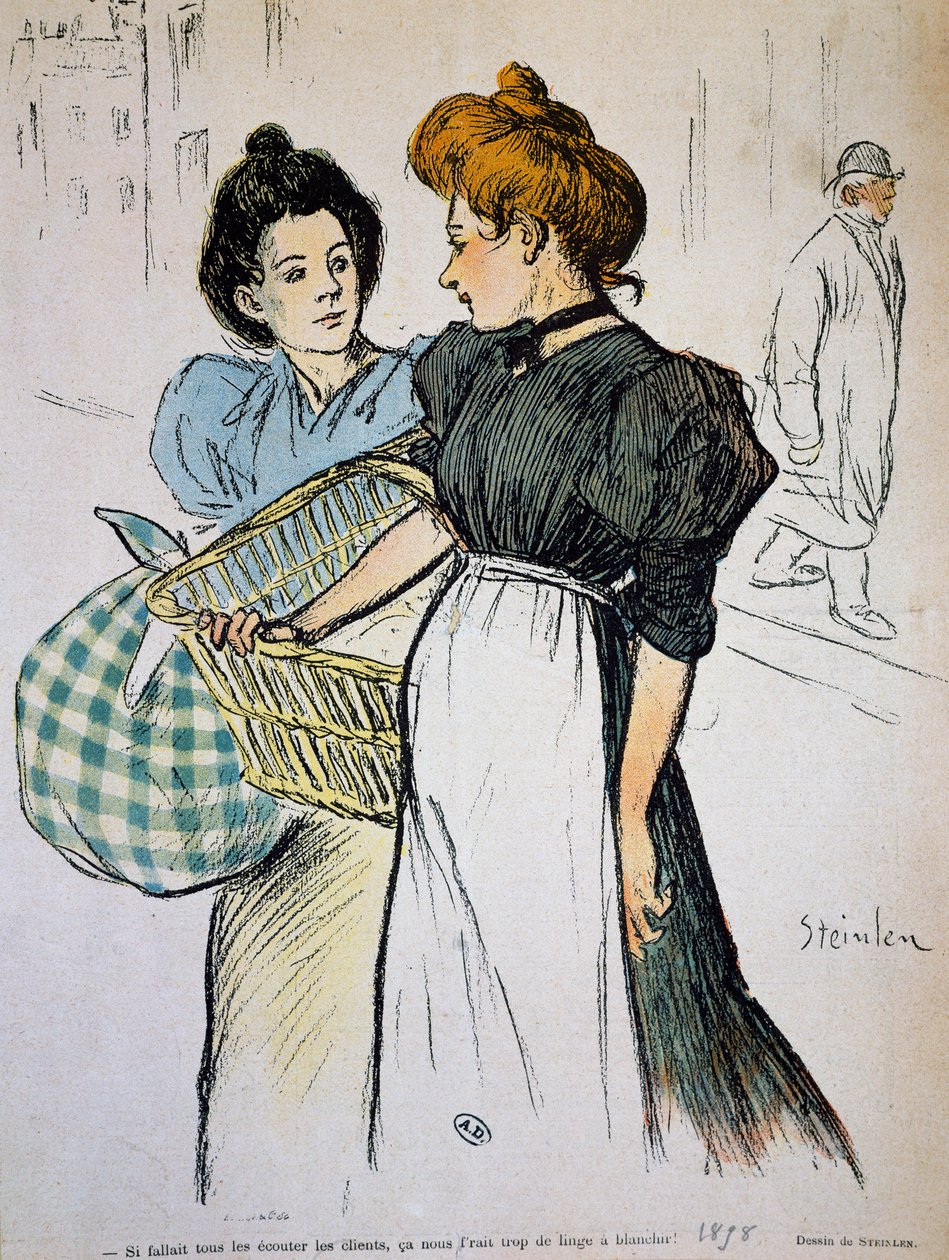 The washerwomen, print, France بواسطة ثيوفيل الكسندر شتاينلين
