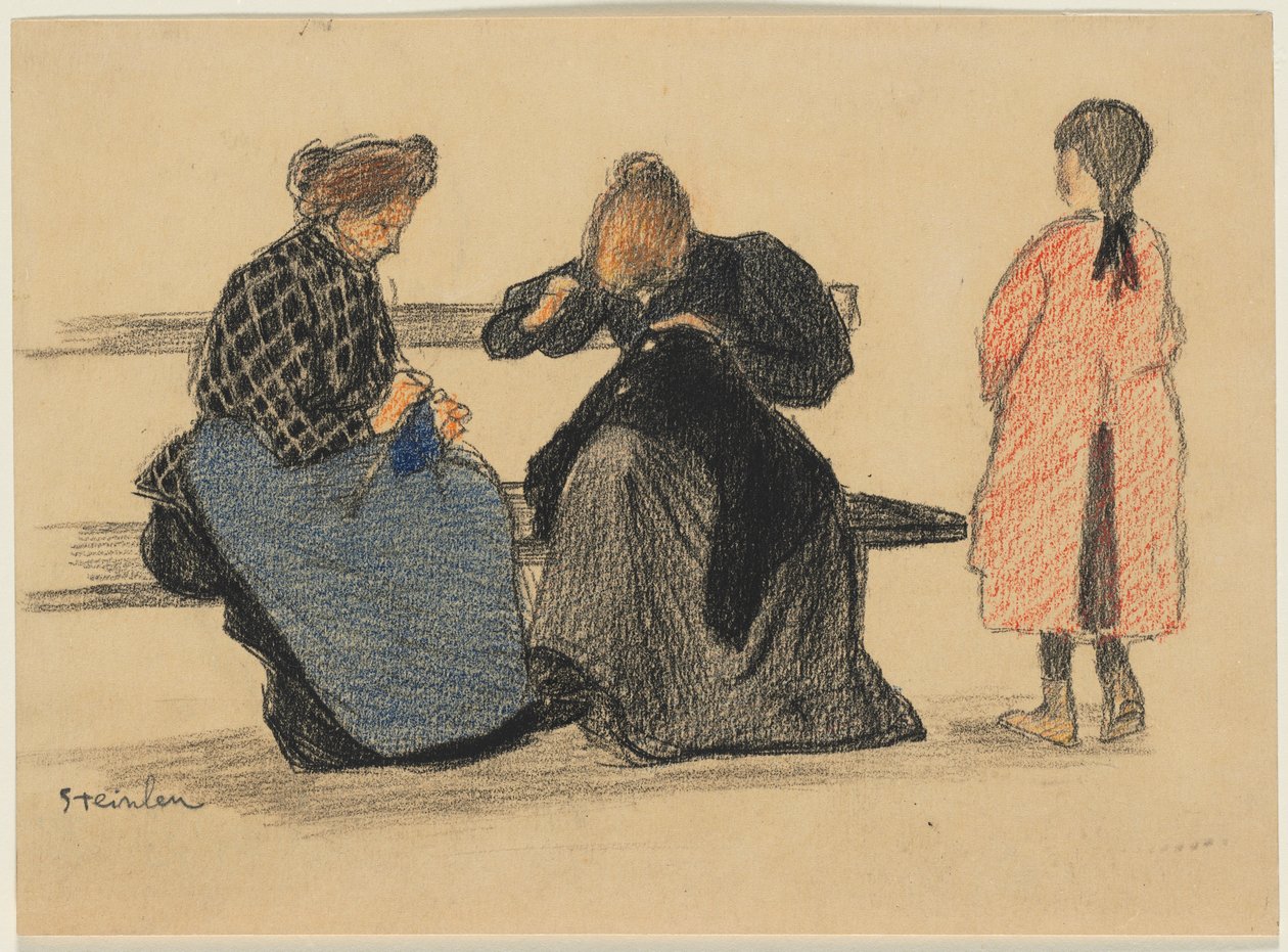 ثلاث شخصيات ، 1900s. بواسطة ثيوفيل الكسندر شتاينلين