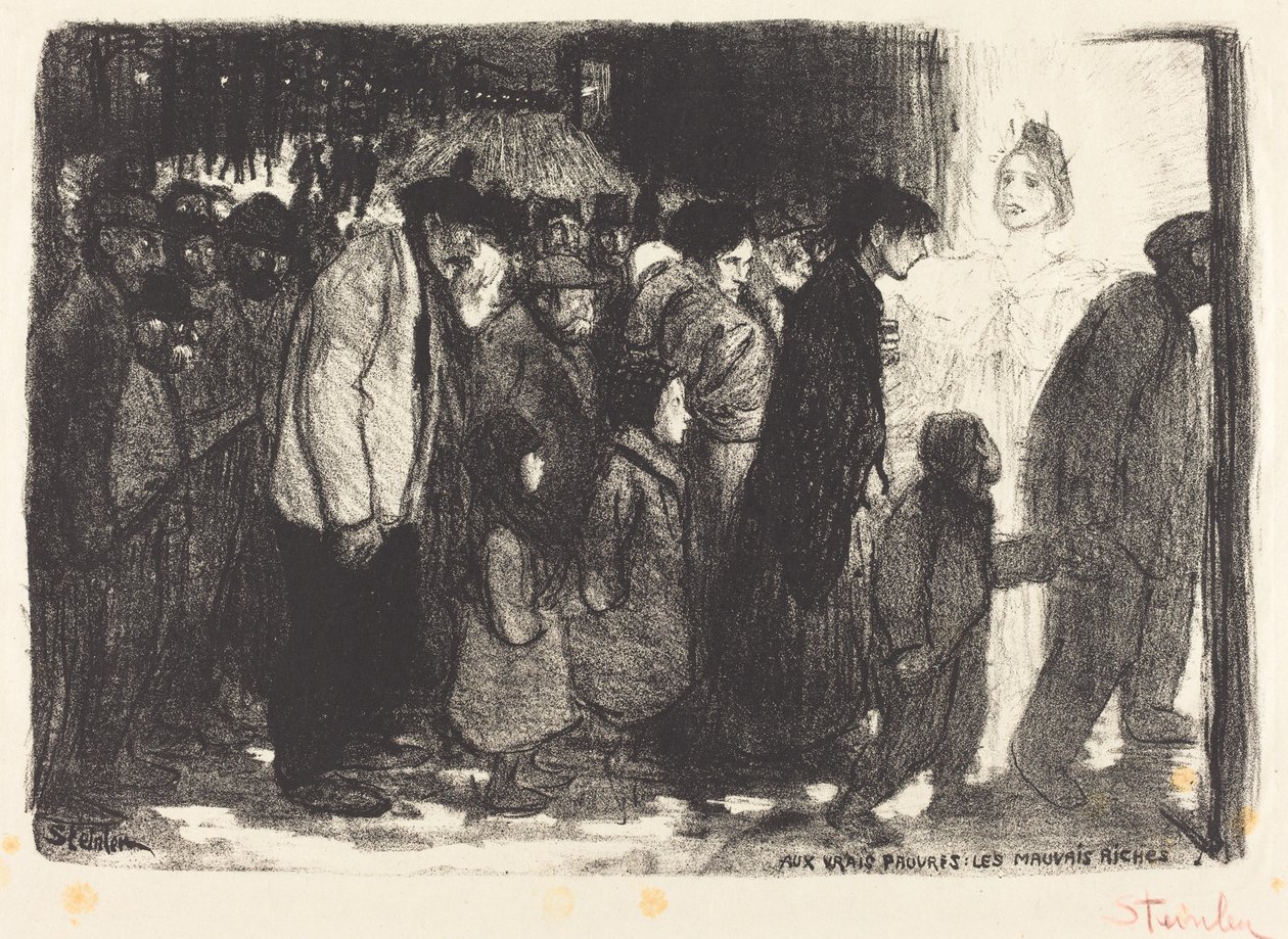 إلى الفقراء الحقيقيين: الغني الشرير للفقير الحقيقي: الغني الشرير ، 1894. بواسطة ثيوفيل الكسندر شتاينلين