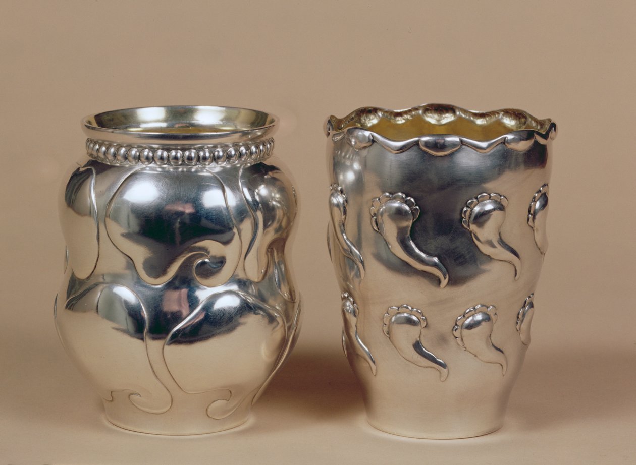 أكواب مزخرفة بالعناصر المميزة ، علامات كوبنهاغن المميزة ، 1899 (silver und parcel-gilt) بواسطة ثورفالد بينديسبول