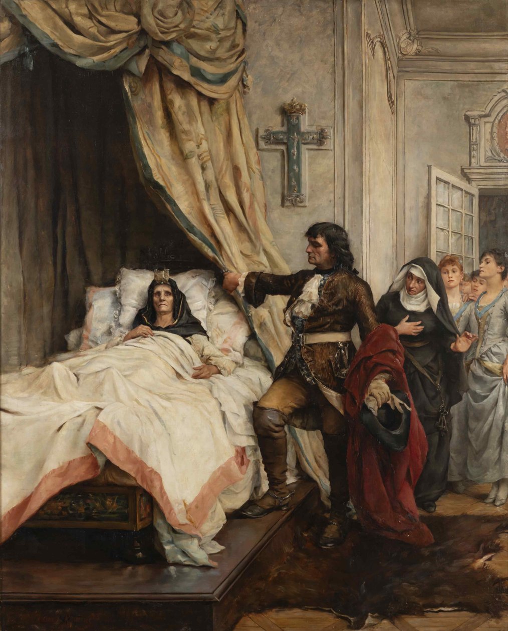 بيتر العظيم يزور مدام دي مينتينون عام 1717 ، نهاية القرن التاسع عشر. بواسطة تيريز دي تشامب رينو