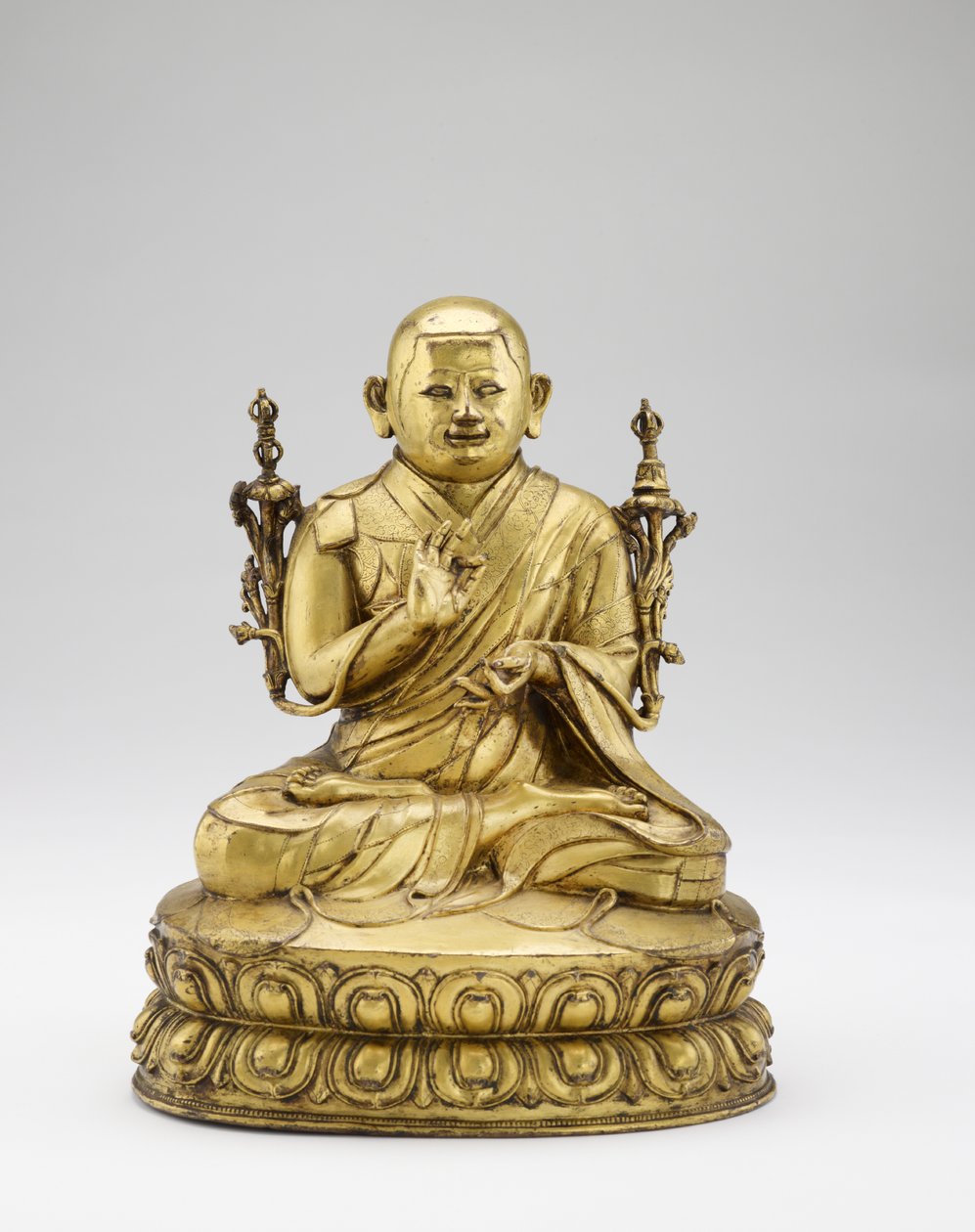 Shalu Lama Rinchen Khyenrab Chokdrub Palzangpo ، حوالي 1600 (سبيكة نحاسية مذهبة ، مع آثار من الأصباغ) بواسطة مدرسة التبت