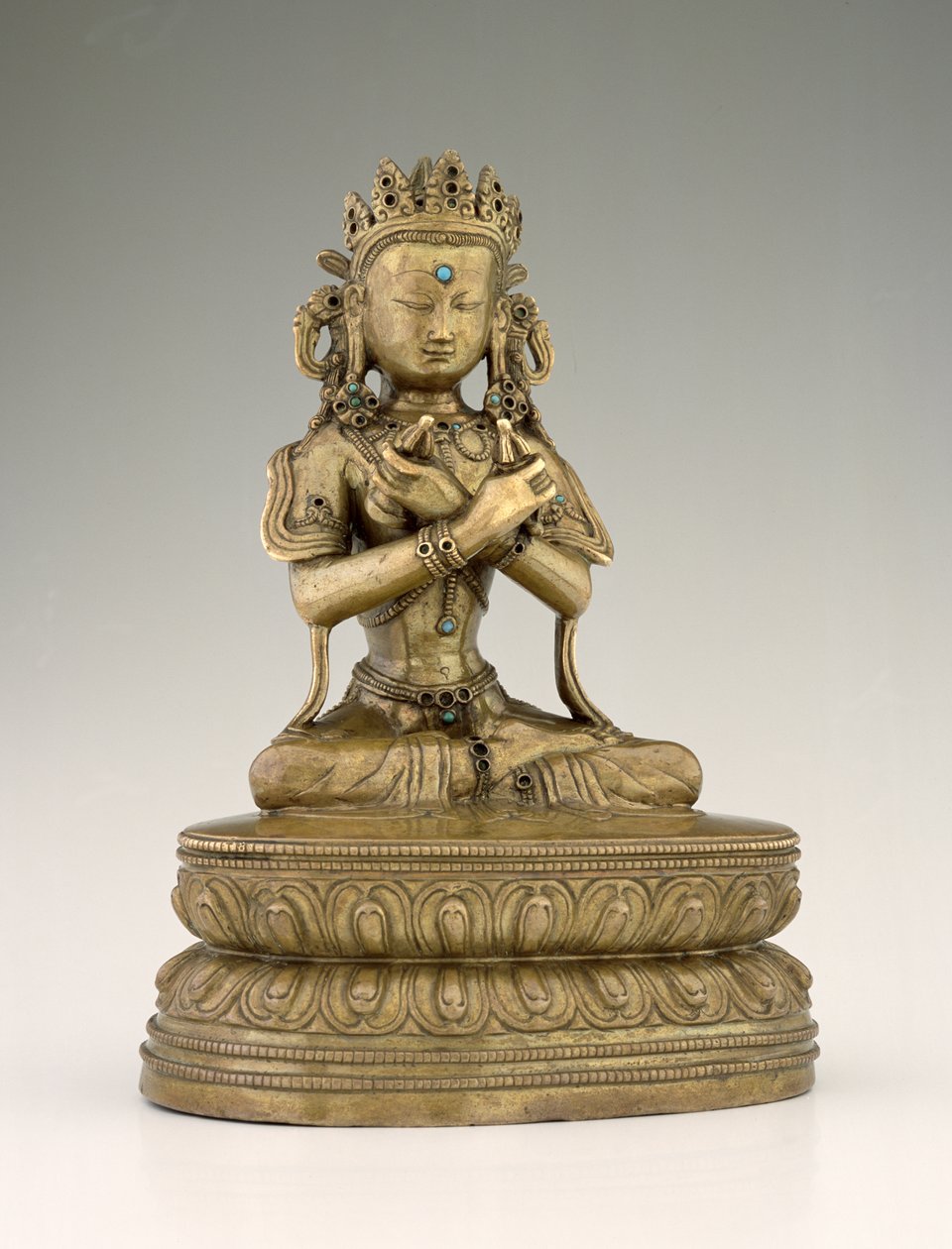 Vajradhara بوذا (سبائك النحاس والأحجار الكريمة) بواسطة مدرسة التبت
