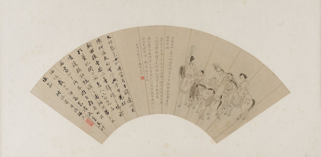 يعود تساي وينجي إلى الصين ، أسرة تشينغ ، ربما عام 1813 (حبر على ورق) بواسطة Tiezhou