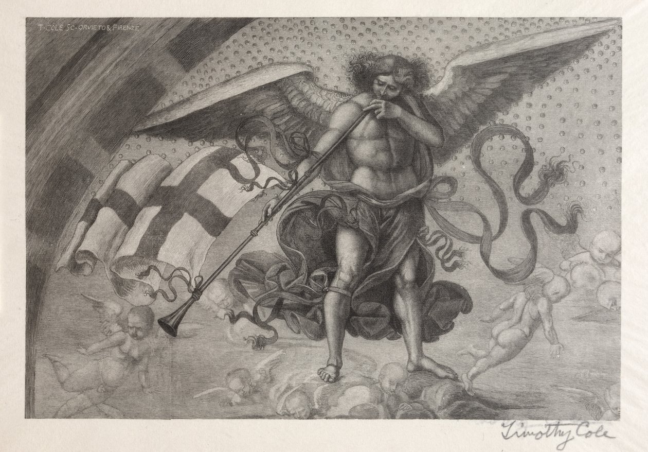 الماجستير الإيطالي القديم: Angel Sounding a Trumpet ، 1888-1892. بواسطة تيموثي كول