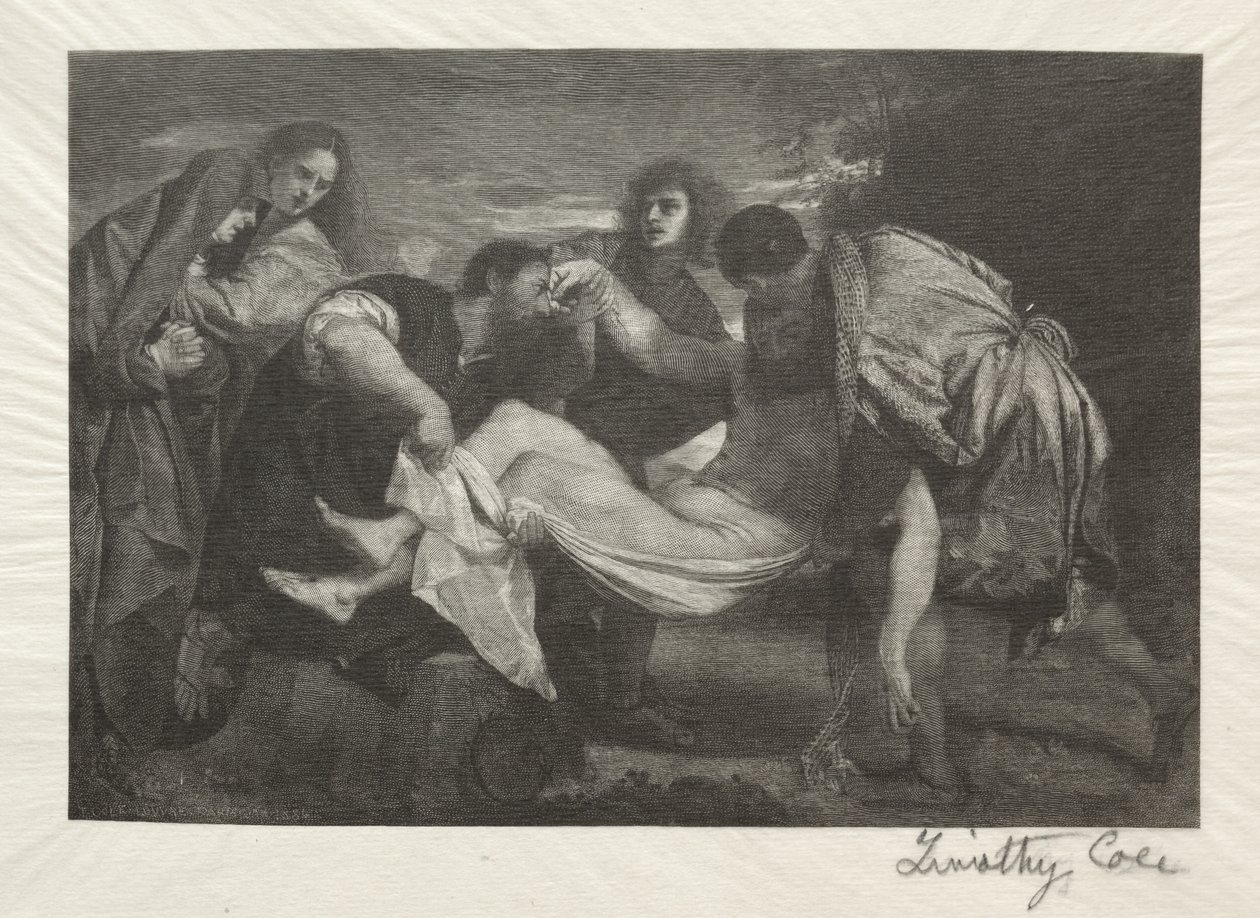 الماجستير الإيطالي القديم: The Entombment ، 1889. بواسطة تيموثي كول