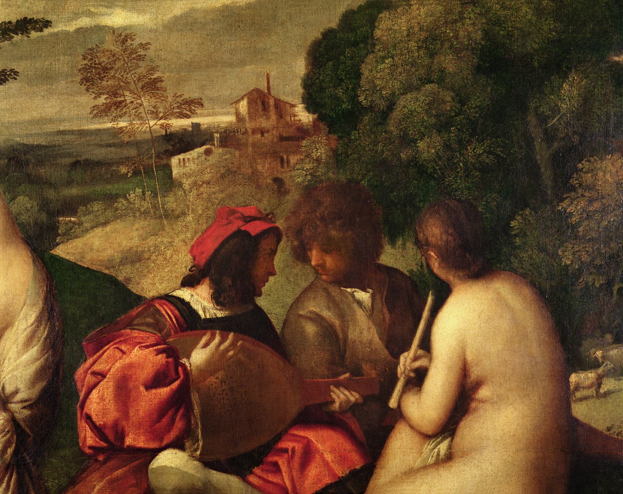 حفل Le Concert Champetre في الهواء الطلق ، c.1510 زيت على قماش من 18096 بواسطة تيزيانو فيتشيلي
