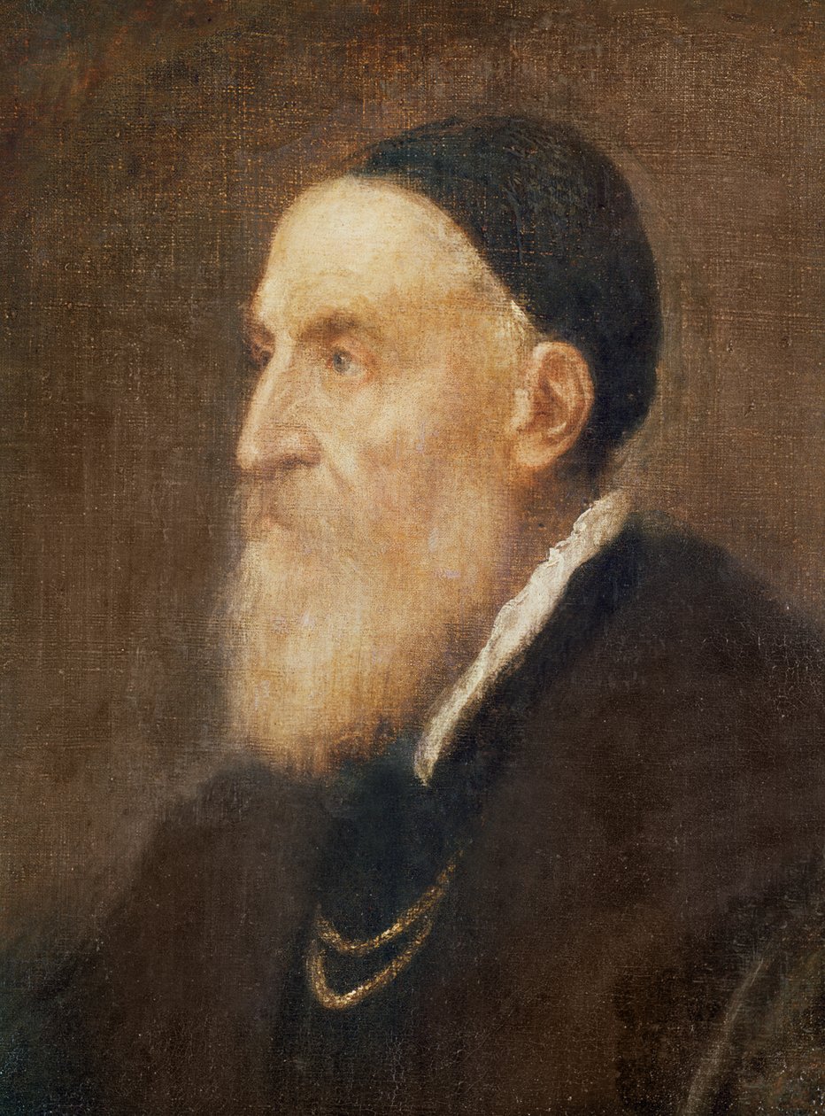 صورة شخصية للرأس ، c.1575 زيت على قماش بواسطة تيزيانو فيتشيلي