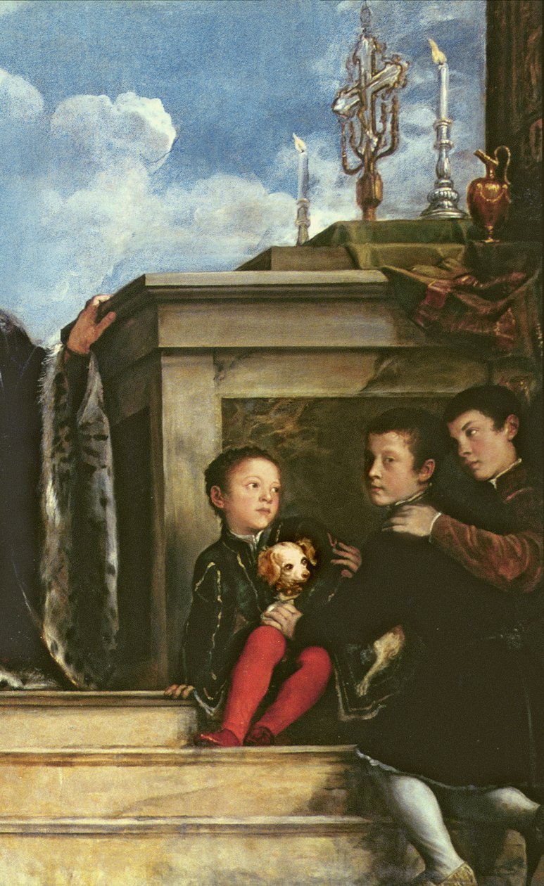 عائلة Vendramin ، 1543-1547 زيت على قماش من 146860 بواسطة تيزيانو فيتشيلي