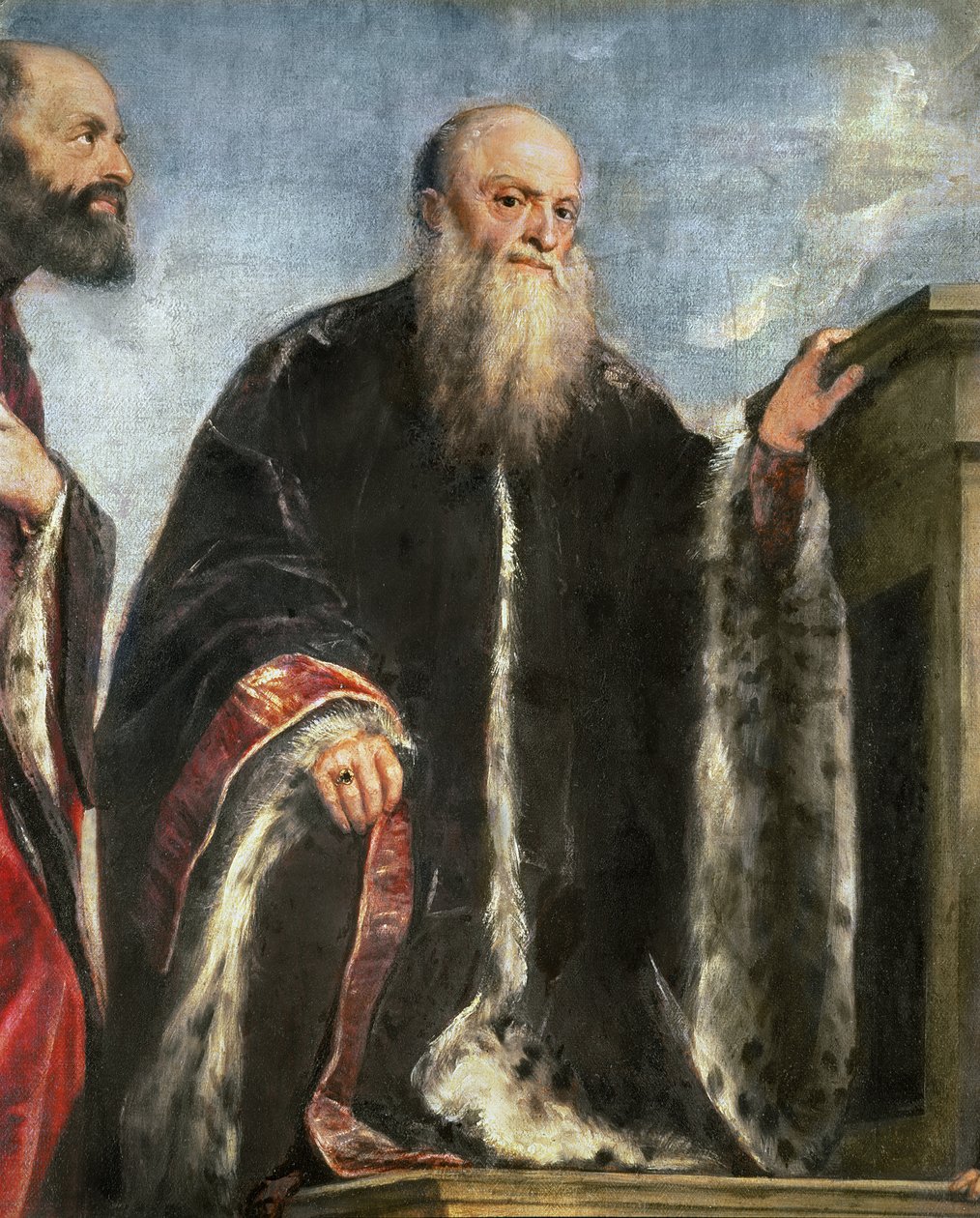 عائلة Vendramin ، تفاصيل Gabriel Vendramin d.1552 1543-47 زيت على قماش بواسطة تيزيانو فيتشيلي