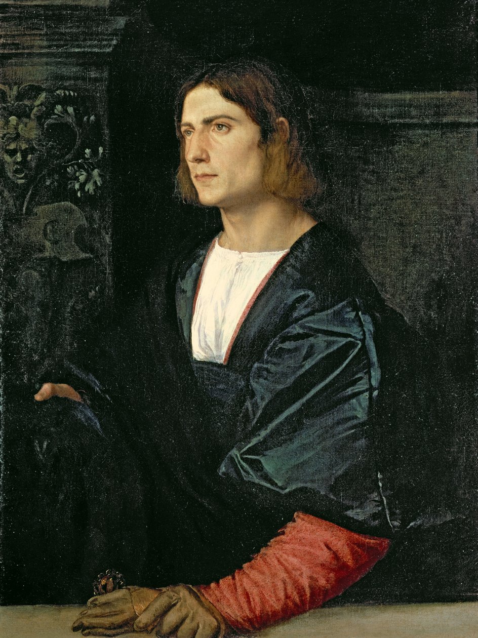 الشاب ذو القفازات والقفازات ، c.1515 بواسطة تيزيانو فيتشيلي
