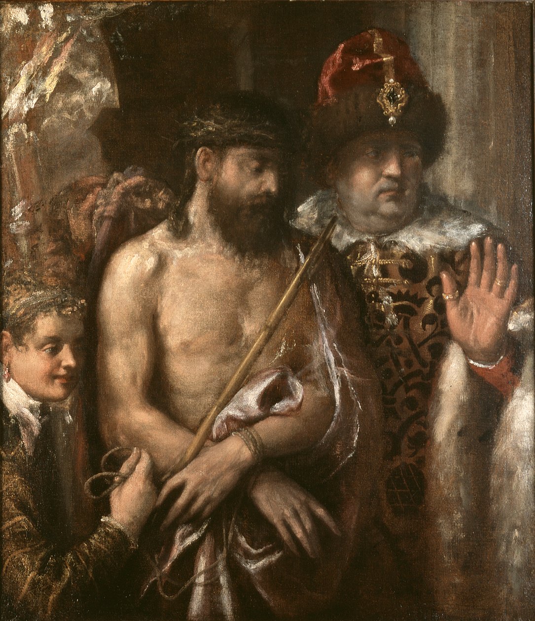 عرض المسيح للناس (Ecce Homo) بواسطة تيتيان (تيزيانو فيسيليو)