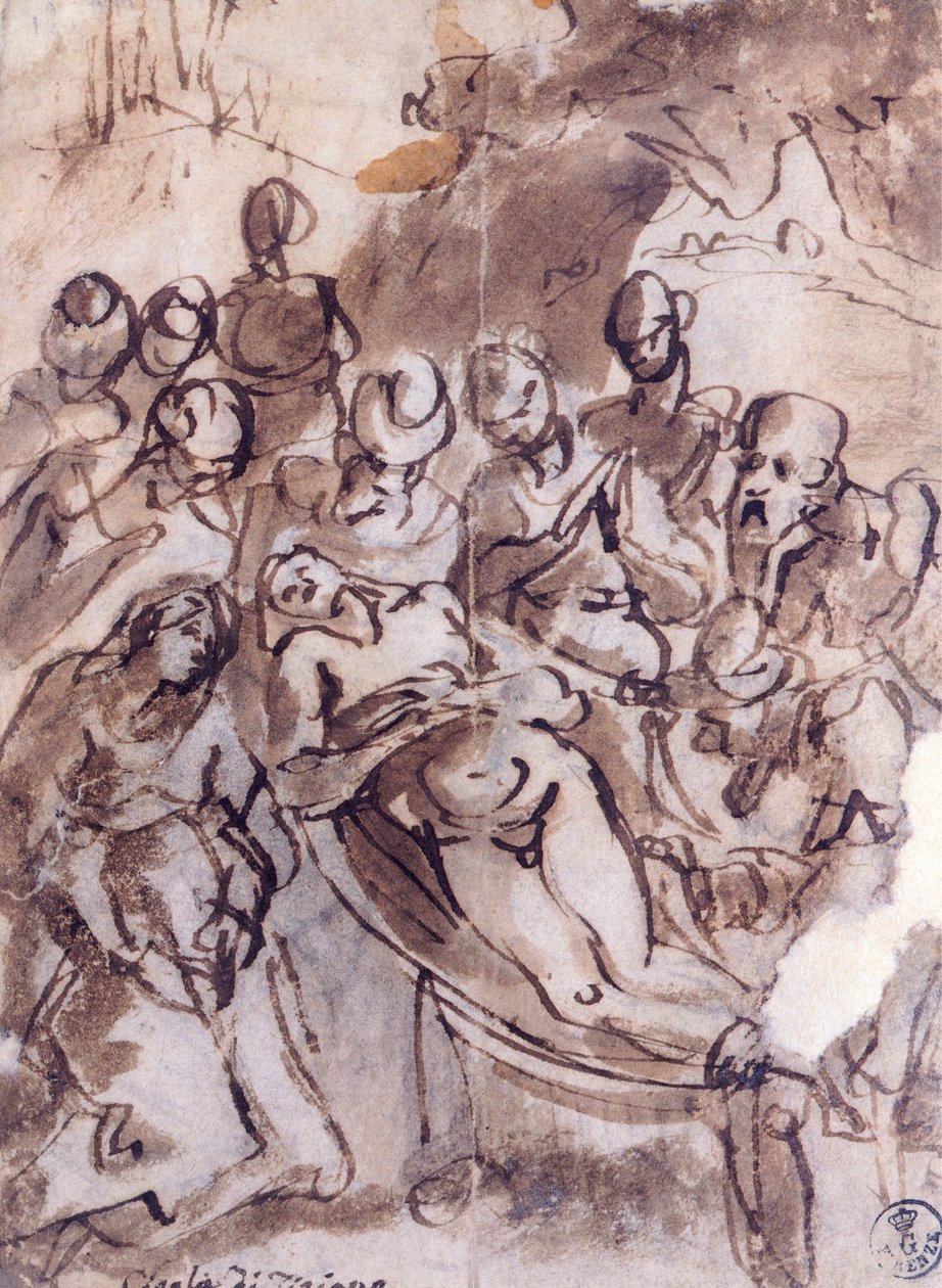 ترسب بواسطة تيتيان (حوالي 1490-1576) ، رسم بواسطة تيتيان (1488-1576)