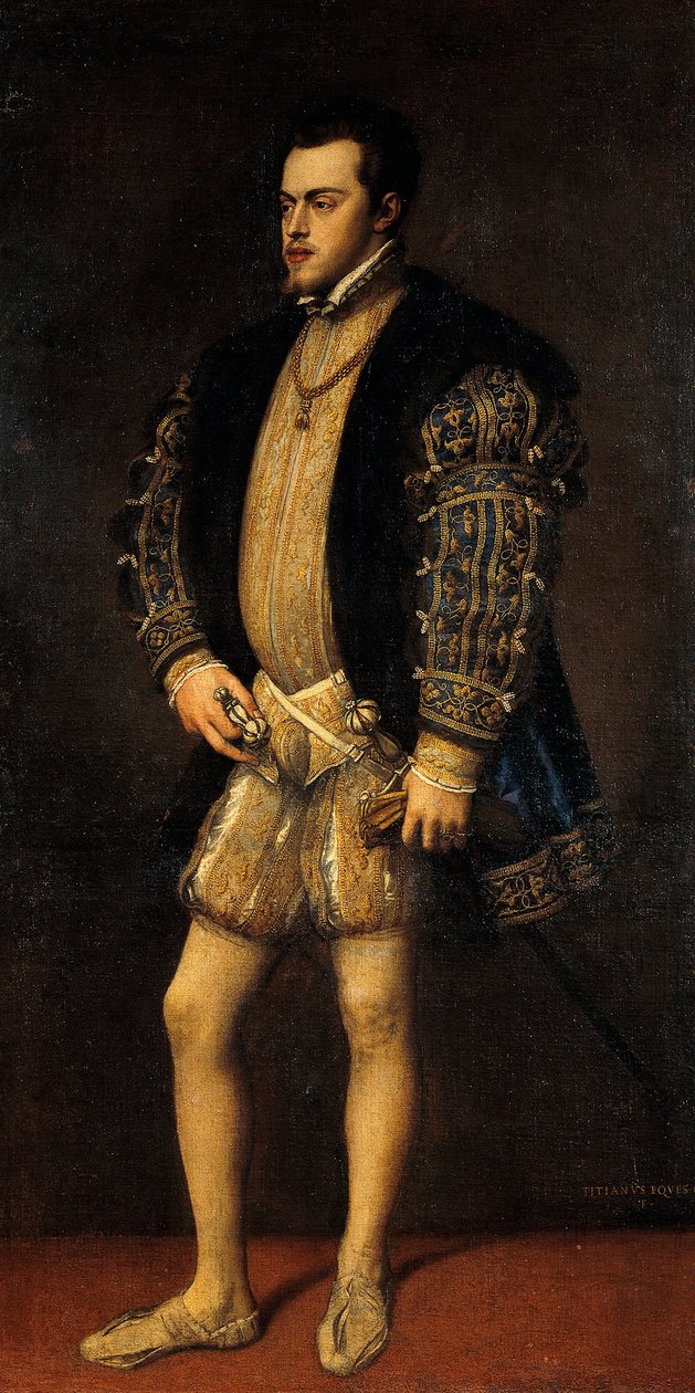 صورة لفيليب الثاني ملك إسبانيا (بلد الوليد بواسطة تيتيان (1488-1576)