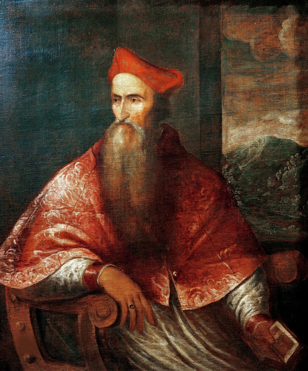صورة الكاردينال بيترو بيمبو 1470-1547 ، 1545-1546. بواسطة تيتيان