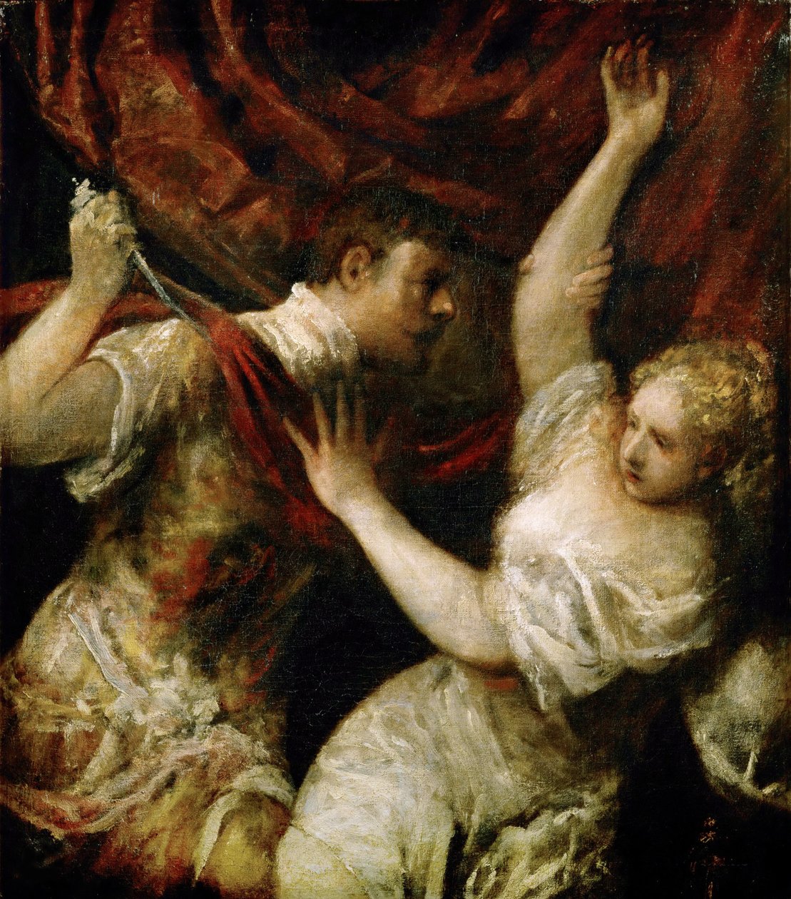 Tarquinius و Lucretia ، كاليفورنيا. 1575 بواسطة تيتيان