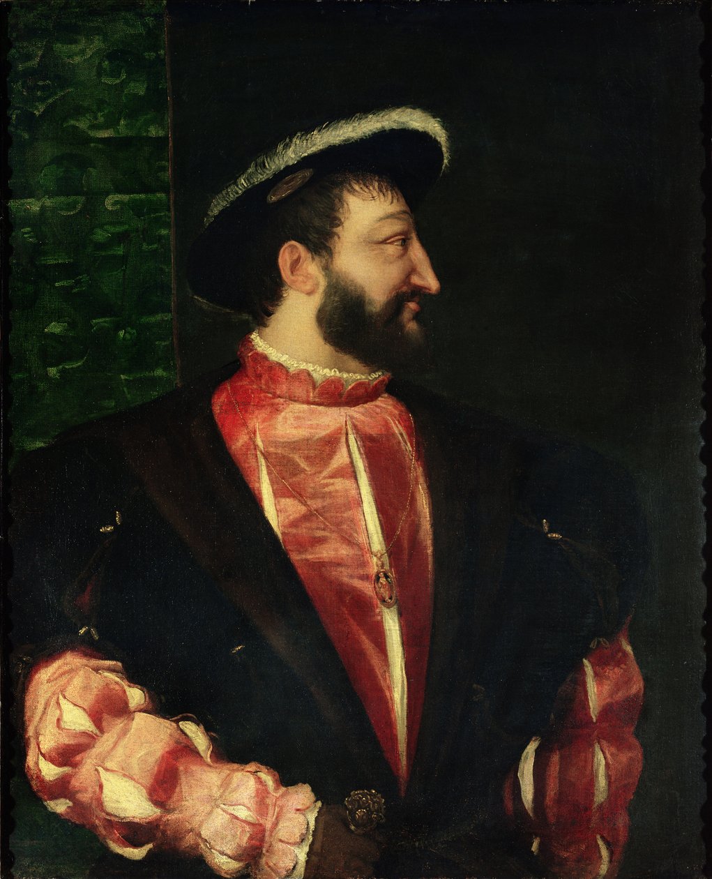 صورة فرانسيس الأول (1494-1547) 1538 بواسطة تيزيانو فيتشيلي