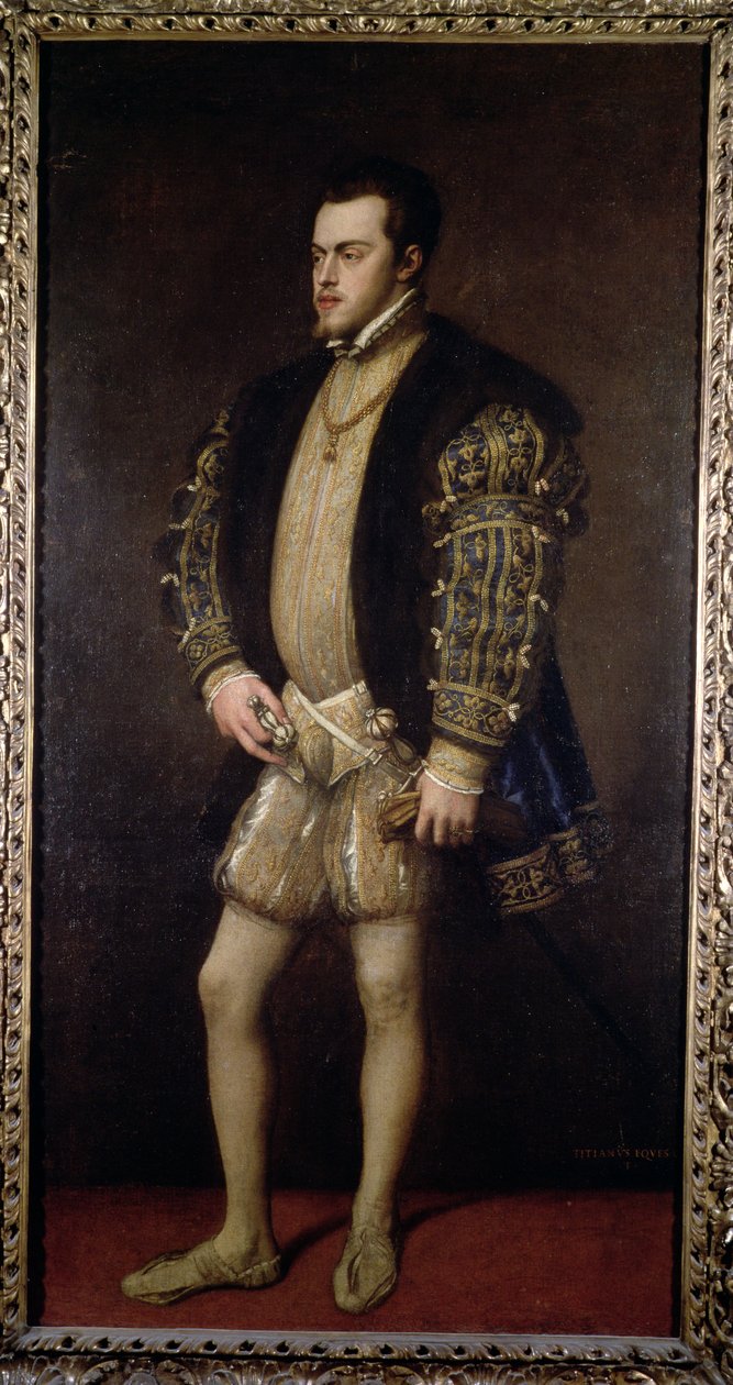صورة فيليب الثاني (1527-98) من إسبانيا بواسطة تيزيانو فيتشيلي
