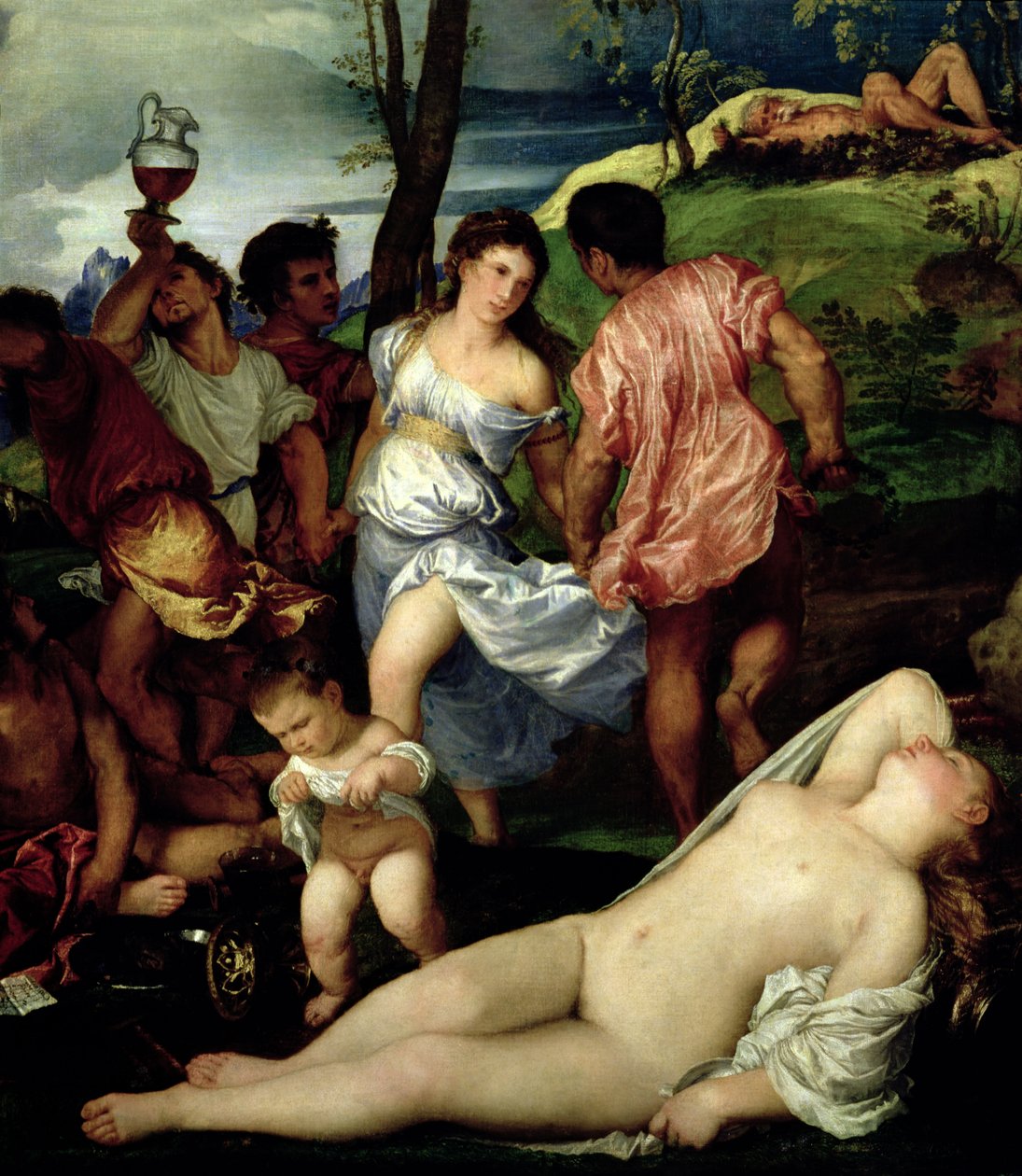 The Andrians، c.1523-4 (تفاصيل 38606) بواسطة تيزيانو فيتشيلي
