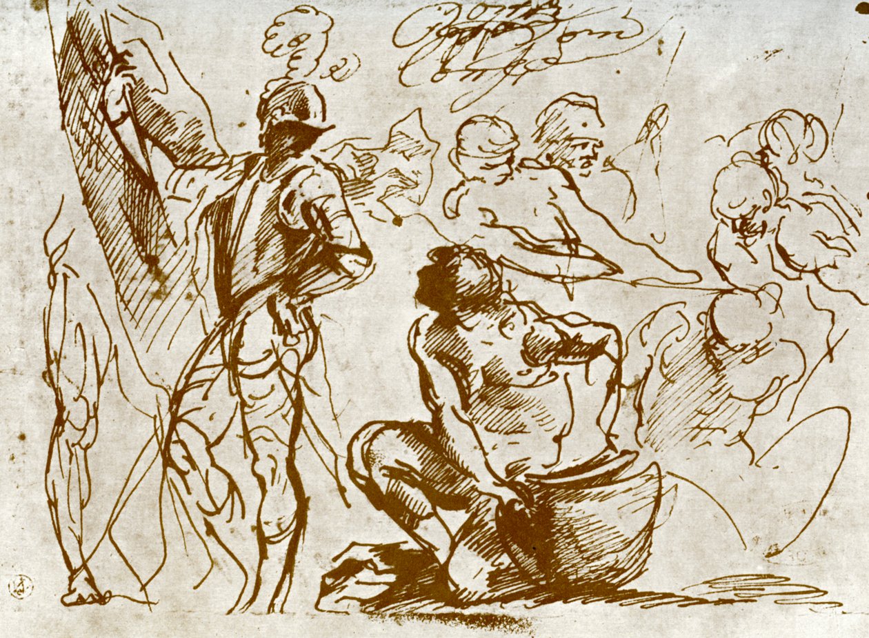 صفحة من الرسومات التي كتبها تيتيان بواسطة تيزيانو فيتشيلي