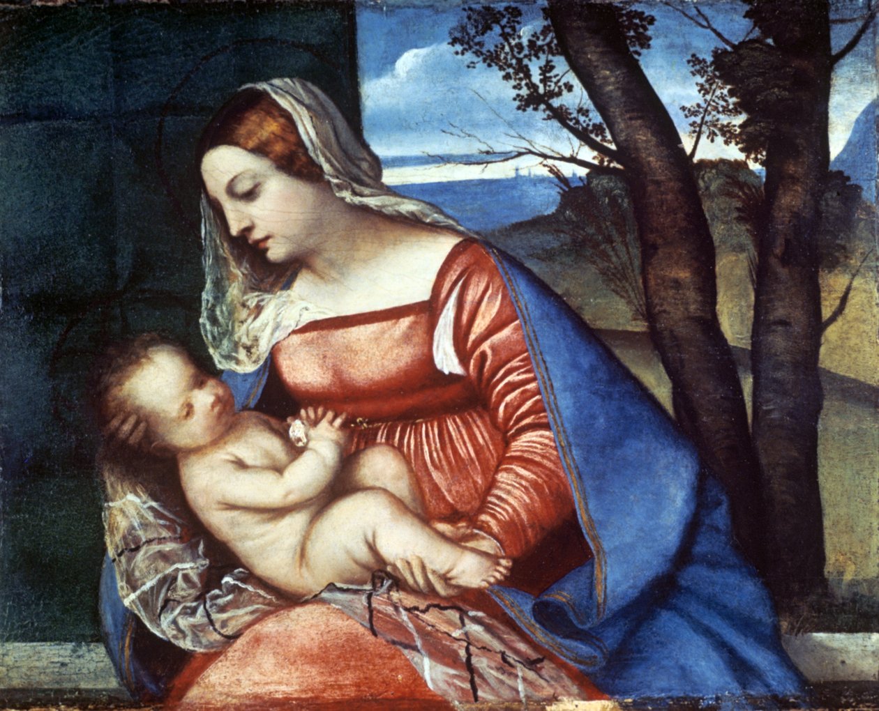 مادونا والطفل ، c1510 بواسطة تيزيانو فيتشيلي