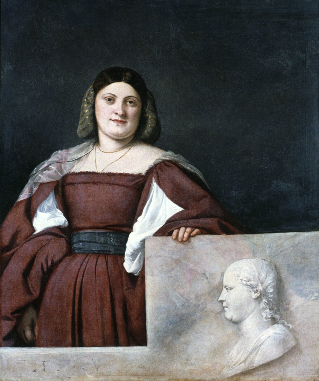 صورة لسيدة ، لا شيافونا المرأة الدلماسية ، c1510-1512 بواسطة تيزيانو فيتشيلي