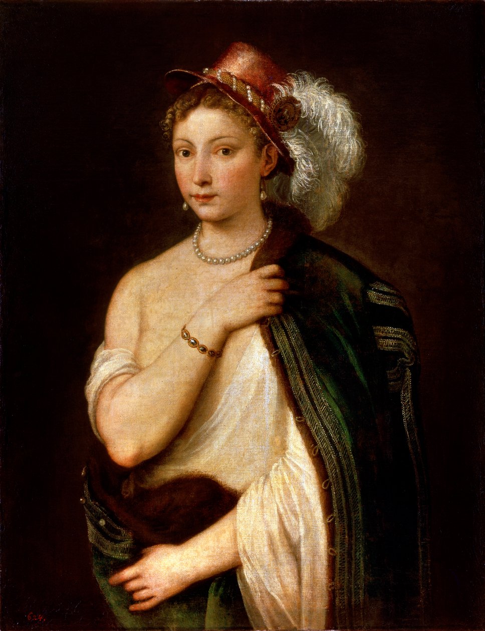 صورة لامرأة شابة ، c1536. بواسطة تيزيانو فيتشيلي