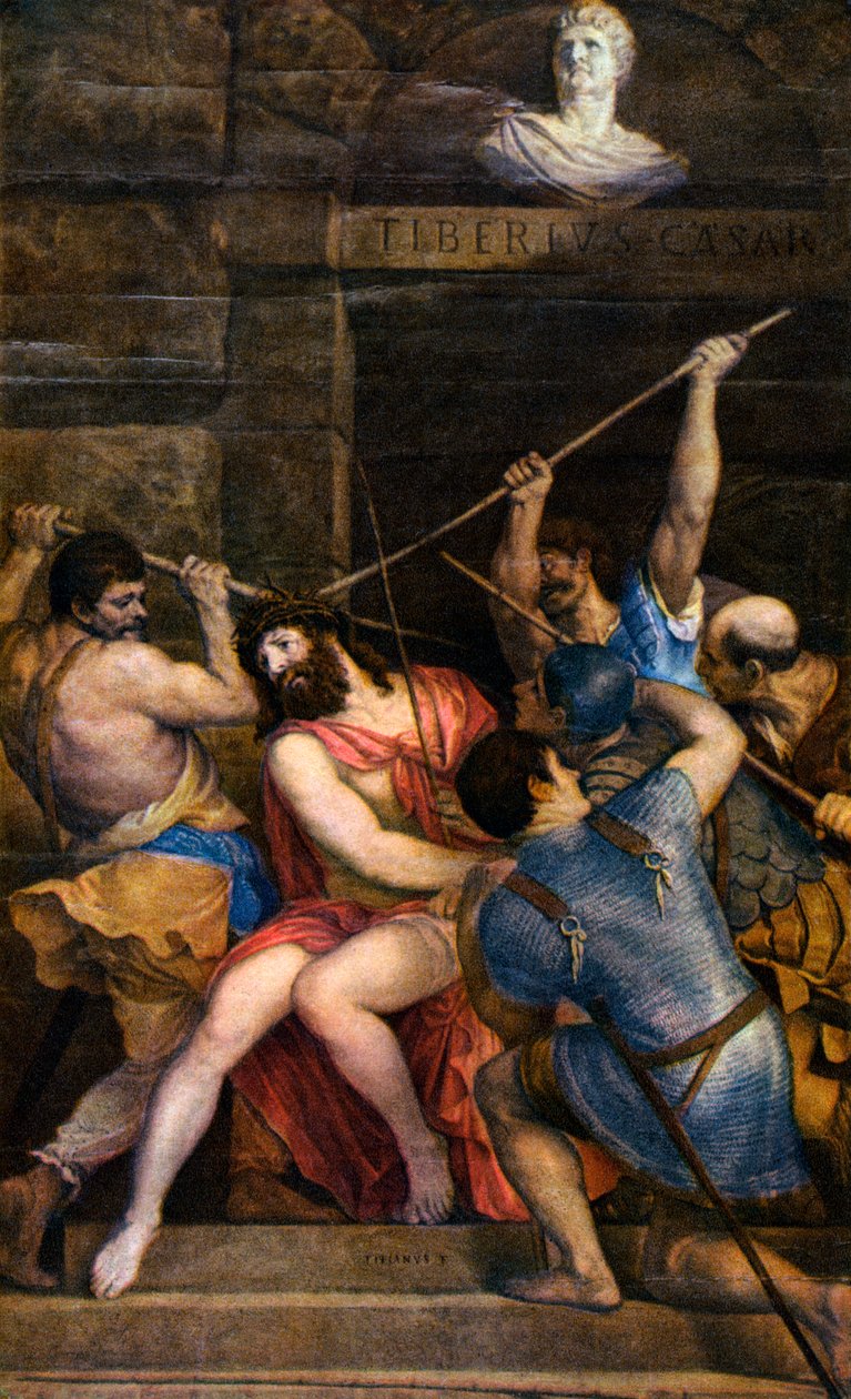 التتويج بأشواك ، c1542 ، 1937 بواسطة تيزيانو فيتشيلي
