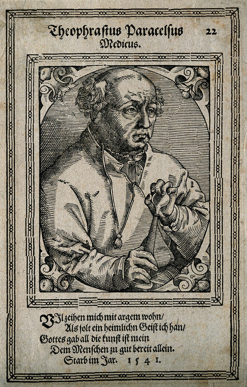 Philippus Theophrastus Aureolus Bombastus von Hohenheim Paracelsus، 1587. بواسطة موالف توبياس