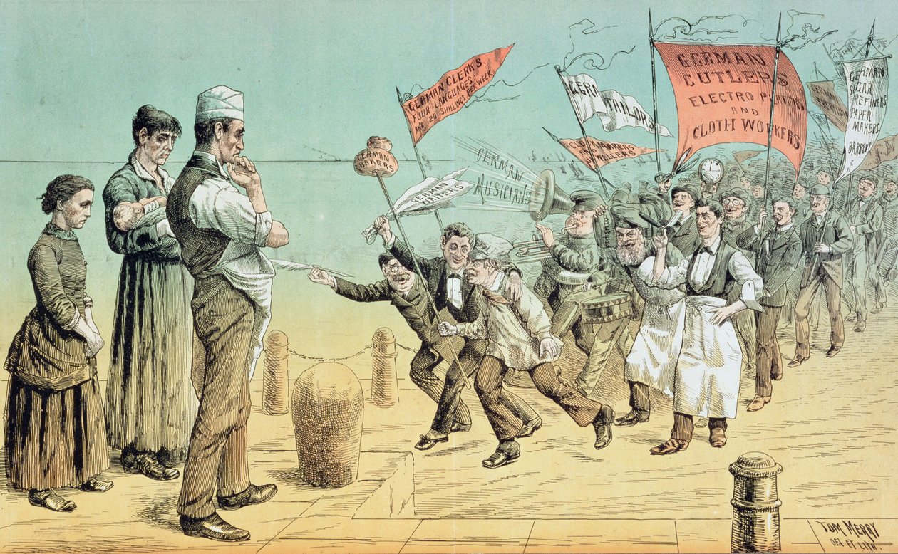 الغزو الألماني من سانت عرض تقديمي من ستيفن كارتون ، 2 أكتوبر 1886 بواسطة توم ميري