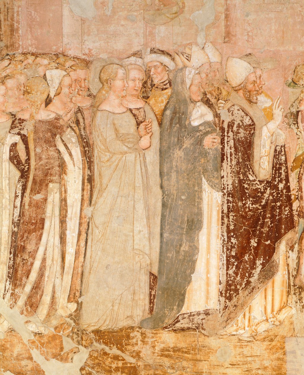 المغادرة من روما ، تفاصيل من Stories of St Ursula ، بواسطة Tommaso da Modena (1326-1379) ، لوحة جدارية ، تفاصيل ، كنيسة سانتا كاترينا ، تريفيزو بواسطة Tomaso da (أواخر القرن الخامس عشر) مودينا