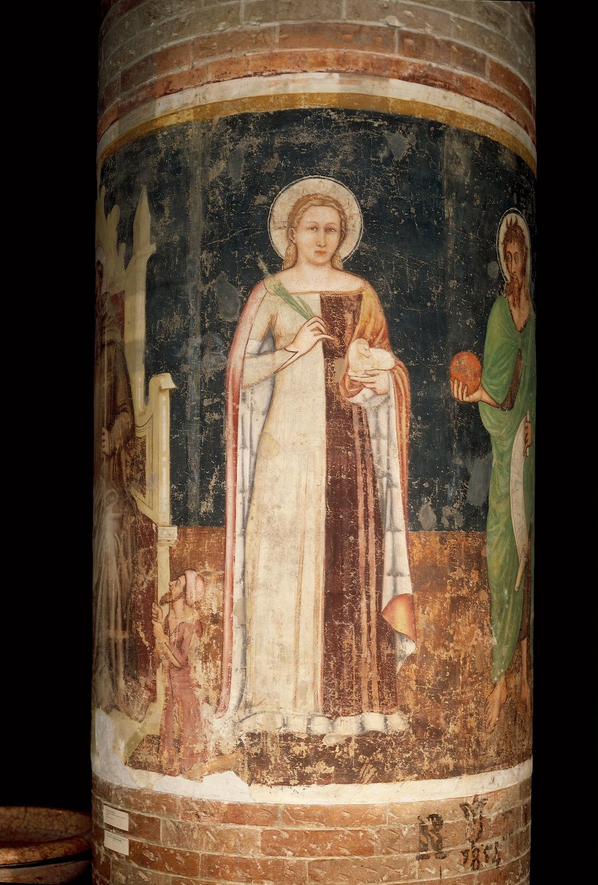 St. Agnes (fresco) بواسطة Tomaso da (أواخر القرن الخامس عشر) مودينا