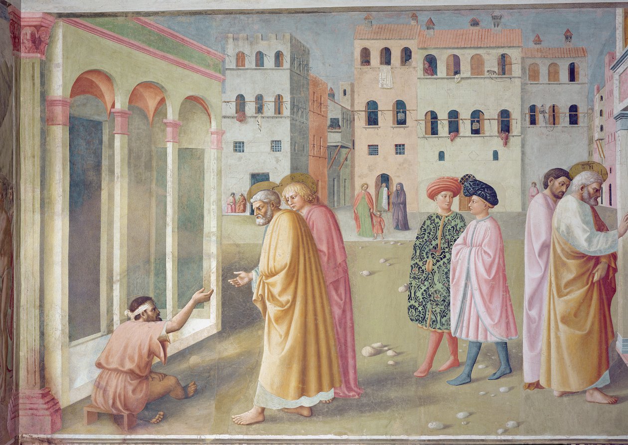 شفاء القديس بطرس شللًا ، ج 1427 (تفاصيل 57195) بواسطة توماسو ماسولينو دا بانيكال