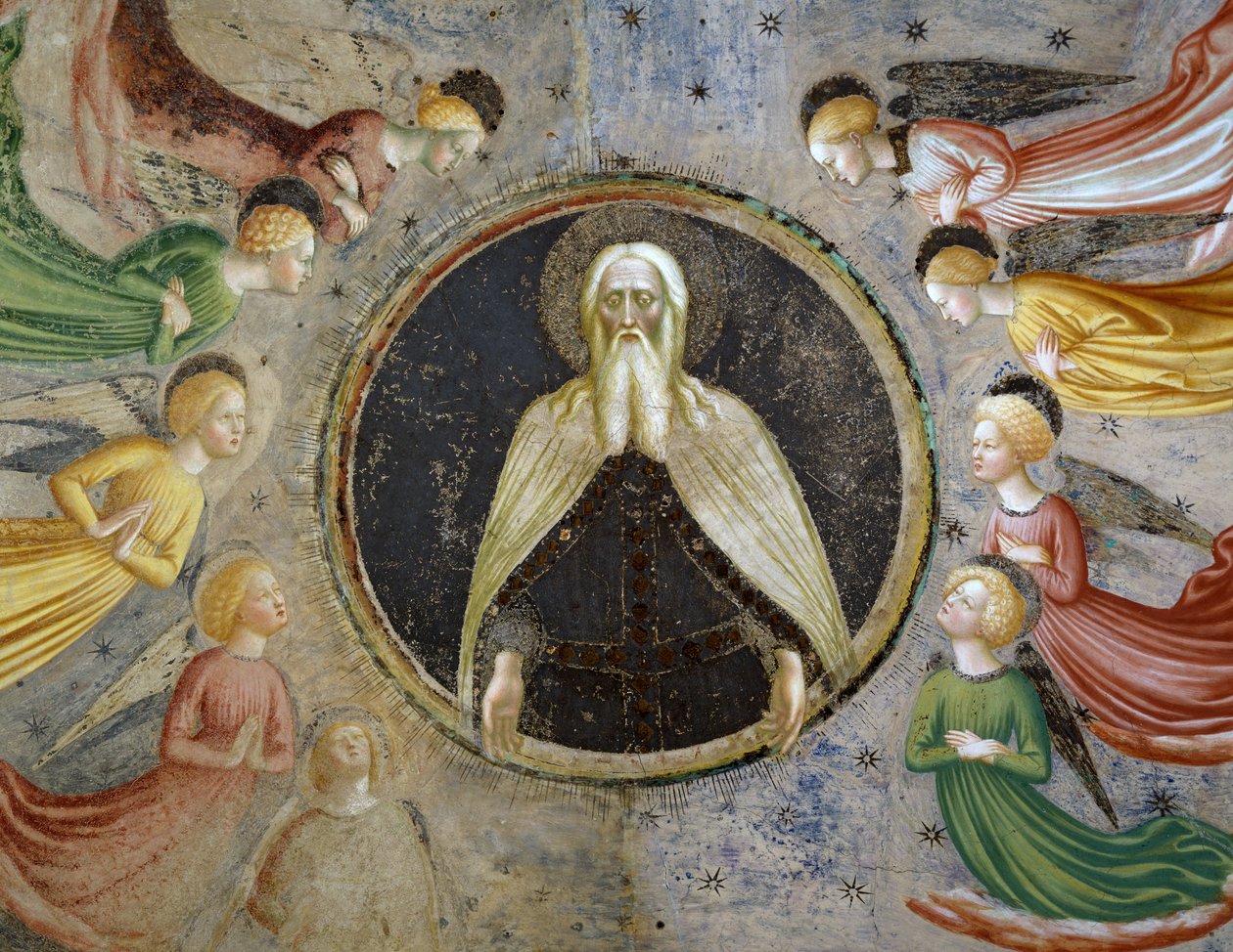 Eternal father surrounded by angels بواسطة توماسو ماسولينو دا بانيكال