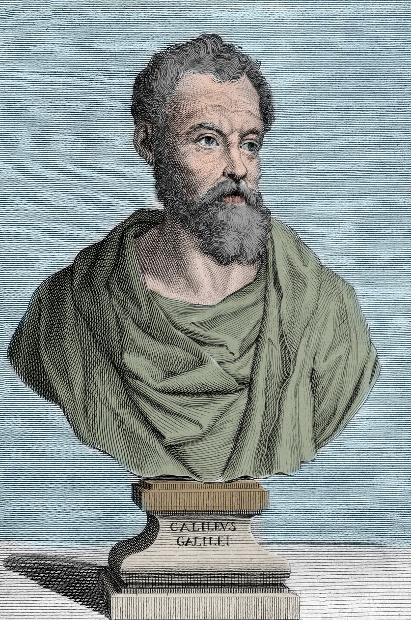 صورة لجاليليو جاليلي ديت جليل ، عالم الفلك الإيطالي (1564-1642) نقش بواسطة توماسو بيرولي (1752-1824) مجموعة خاصة بواسطة توماسو بيرولي
