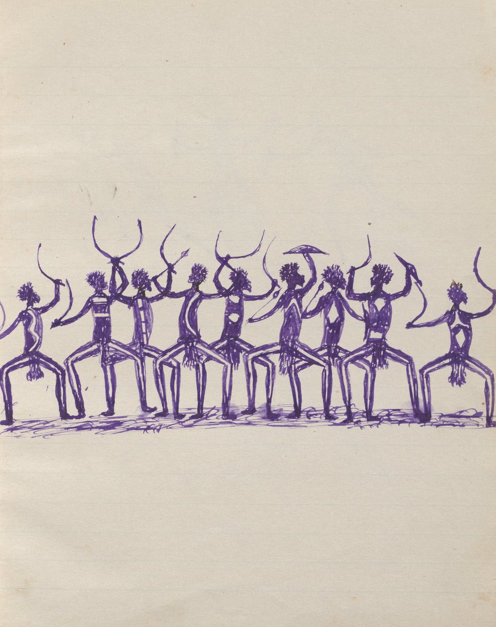 الناس Kwatkwat - (Corroboree) كراسة الرسم بشكل رئيسي لأنشطة السكان الأصليين والبيض بواسطة تومي ماكراي