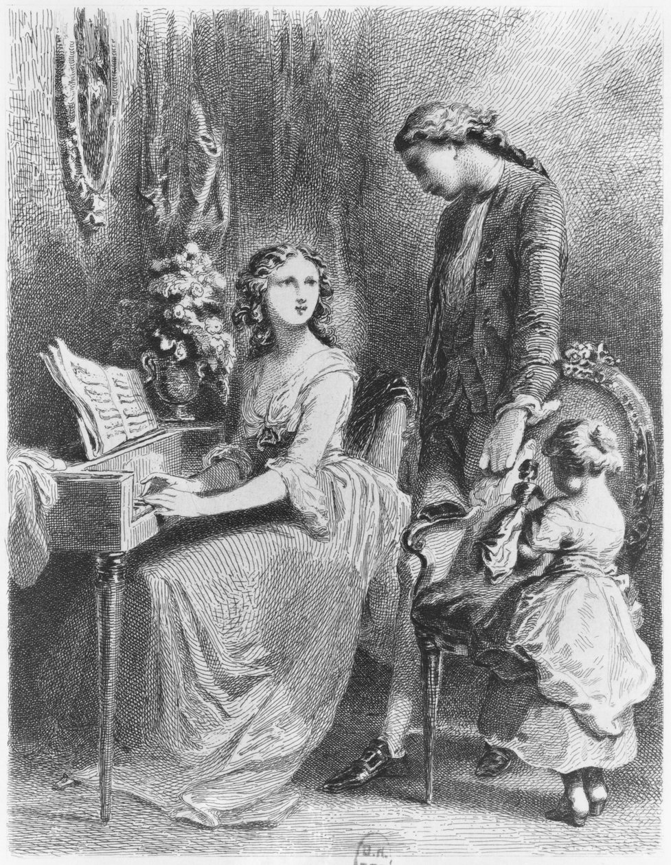رسم توضيحي من "أحزان ويرثر" بواسطة يوهان فولفجانج جوته (1749-1832) بواسطة توني جوهانو