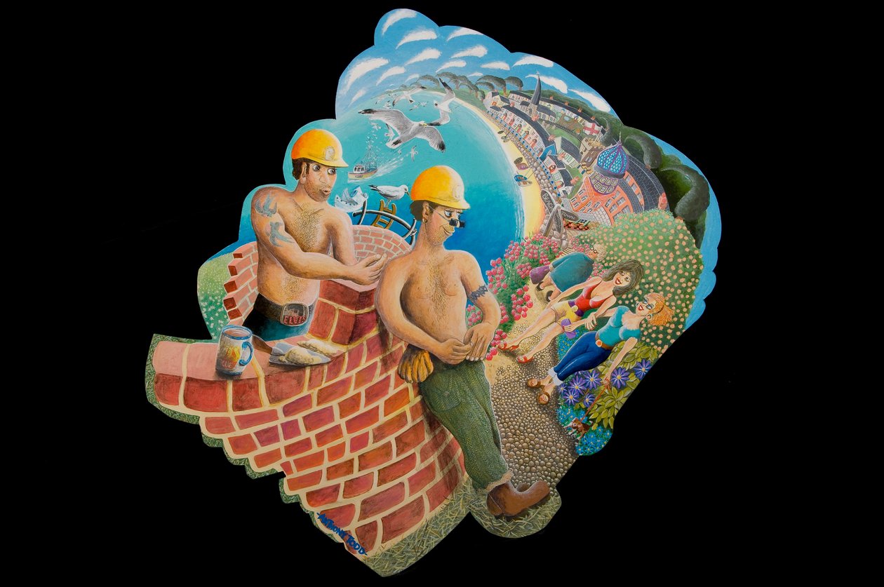 The Young Builder ، 2010 (acylic on board) بواسطة توني تود