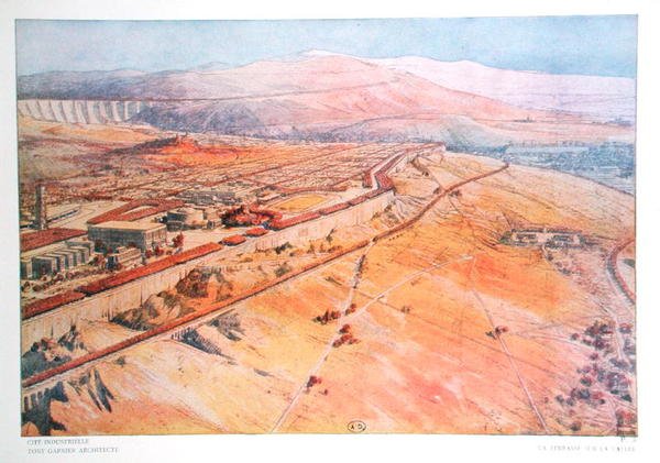شرفة تطل على الوادي ، صممها توني غارنييه (1869-1948) من La Cite Industrielle بواسطة توني غارنييه
