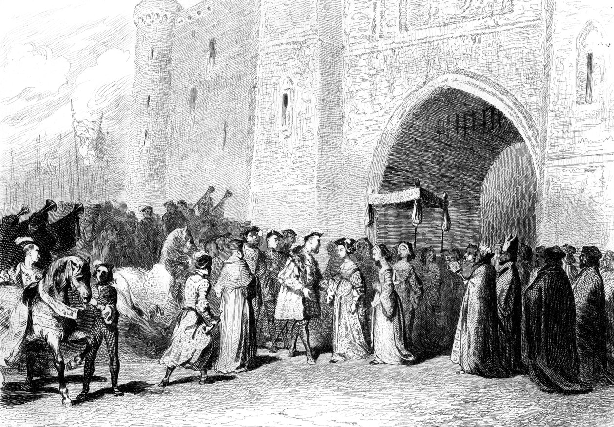 اجتماع هنري الثامن وآن بولين ، 1520s ، 1842 بواسطة توني جوهانو