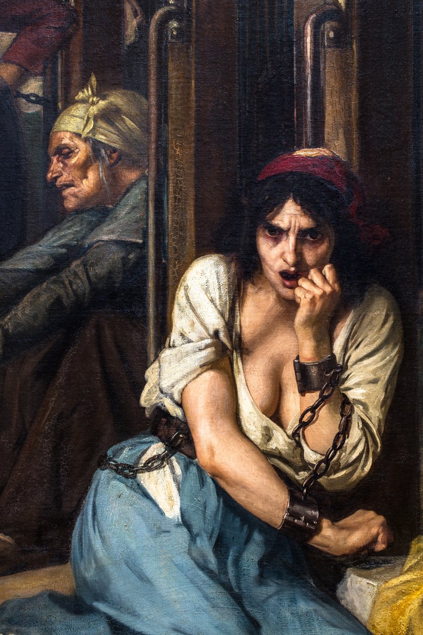 الدكتور بينيل يقوم بتحرير المجانين في سالبيتريير عام 1795 بواسطة توني روبرت فلوري