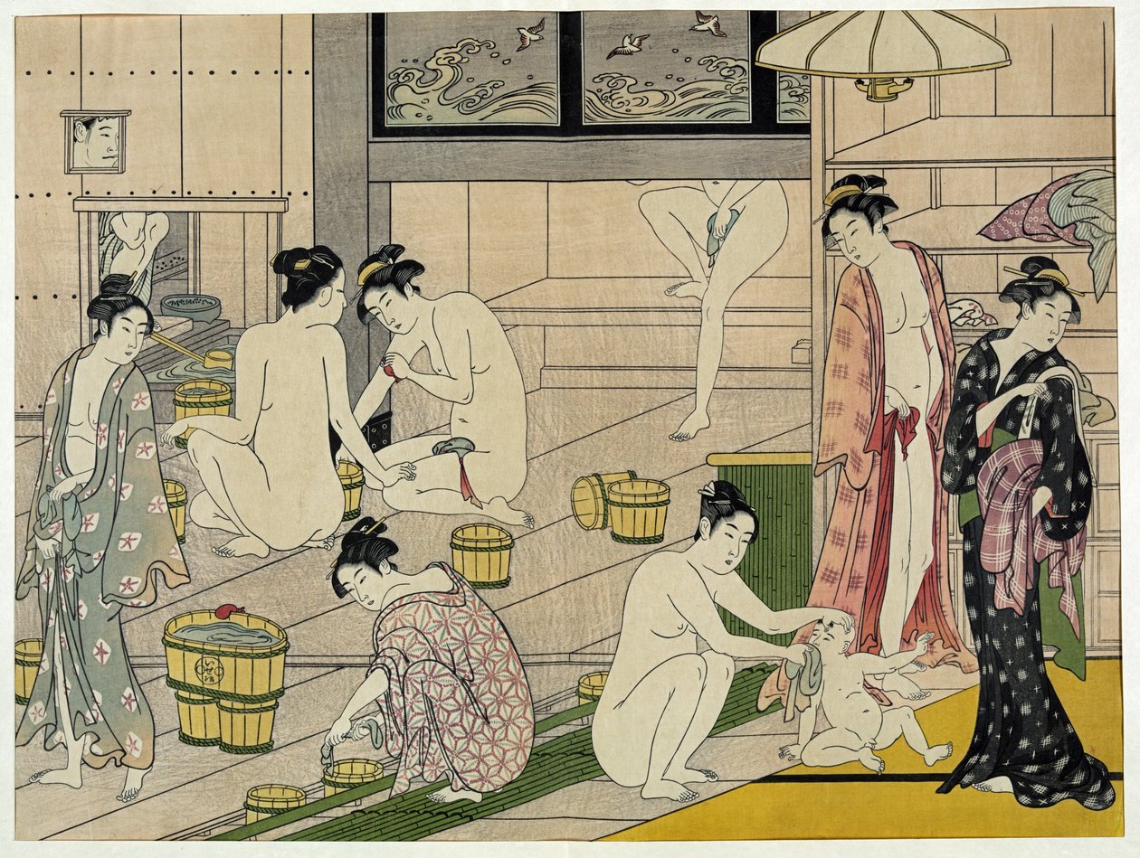 حمام Kiyonaga النساء بواسطة توري كيوناجا