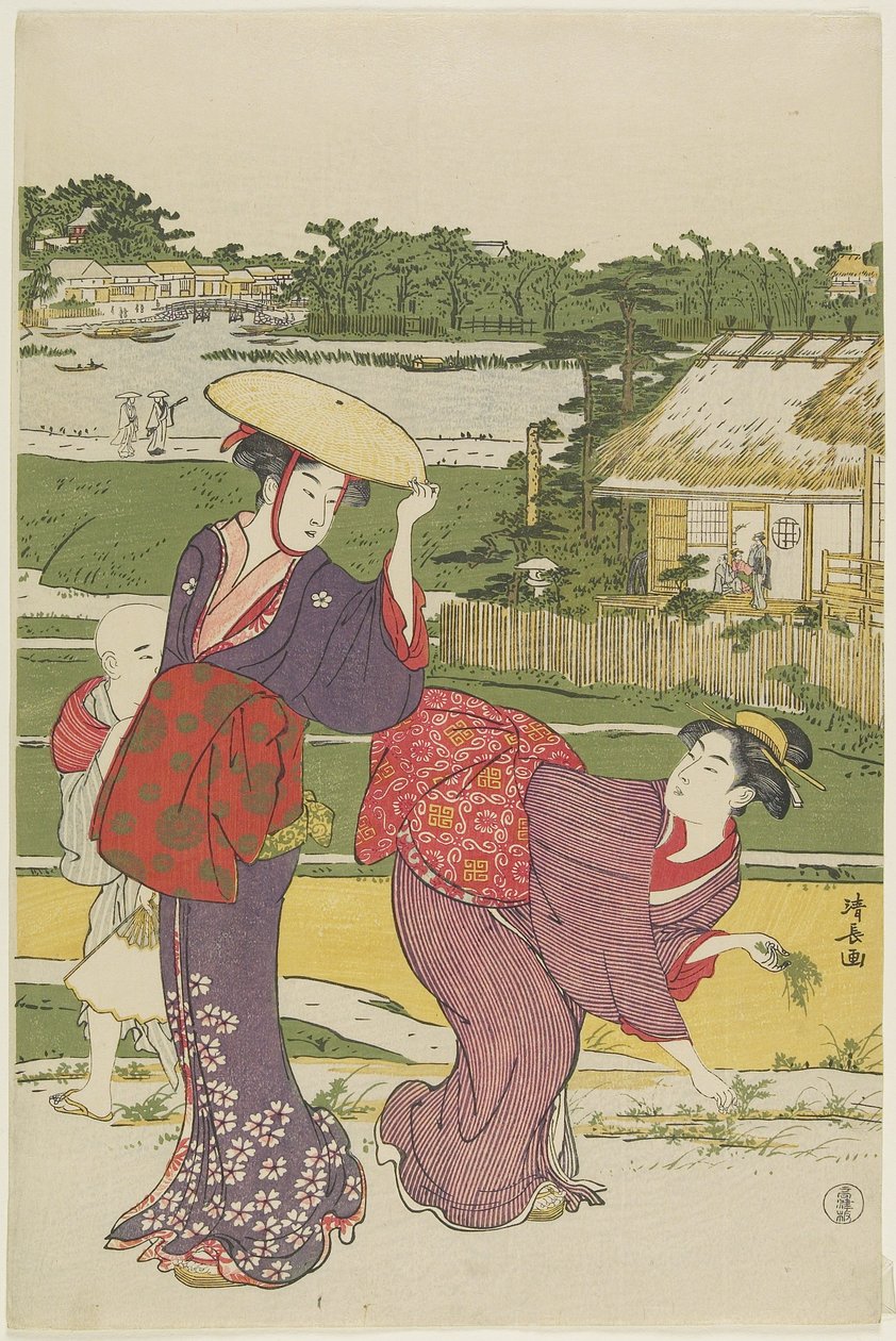 نزهة في Muko_jima ، 1787 بواسطة توري كيوناجا