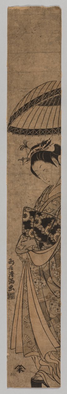 امرأة جميلة ، 1735-1785. بواسطة Torii Kiyomitsu