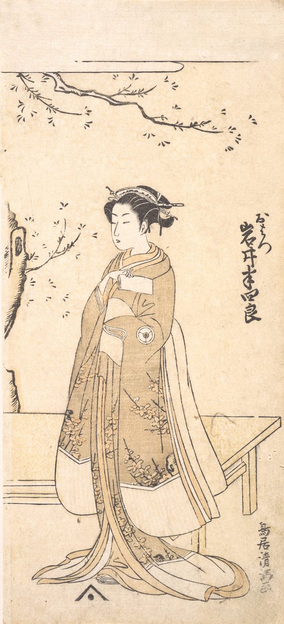 الرابع إيماي هانشيرو في دور O Hatsu في Sakaicho Soga Nendaiki ، الثاني م ... ، الشهر الثاني ، 1771. بواسطة Torii Kiyomitsu