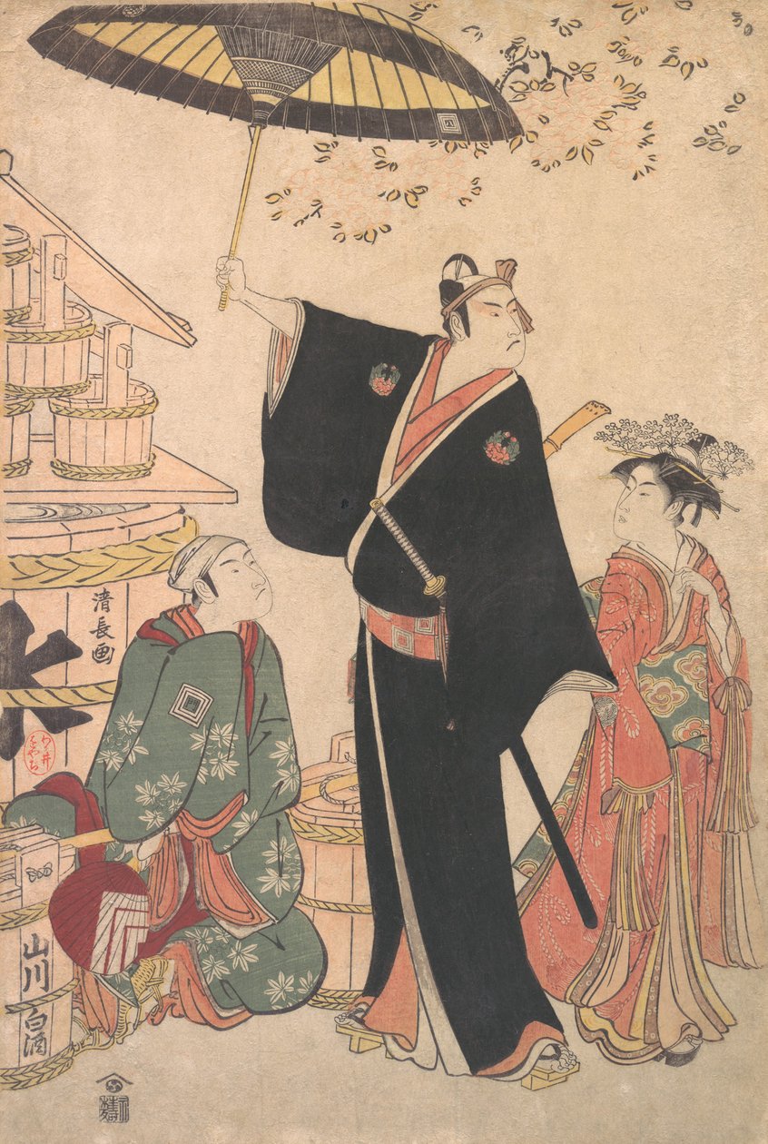 Ichikawa Yaozo III in the Role of Sukeroku من مسرحية Yukari no Edo-sakura ، تعرف أيضًا ... ، 1784. بواسطة توري كيوناجا