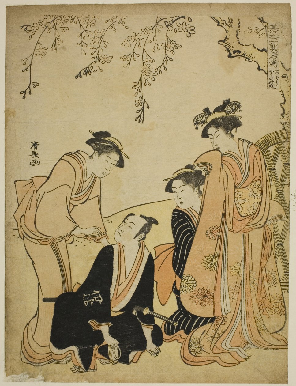 مشهد في Ishido Mansion (Ishido yakata no dan) ، من سلسلة "Go Taiheiki Shiraishi Banashi" بواسطة توري كيوناجا