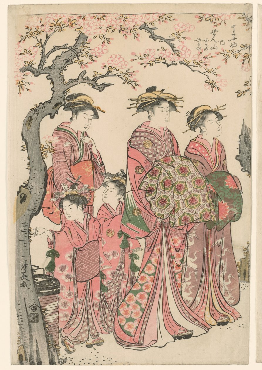 المحظيات Senzan و Yasono و Yasoji من قبيلة Chojiya بواسطة توري كيوناجا